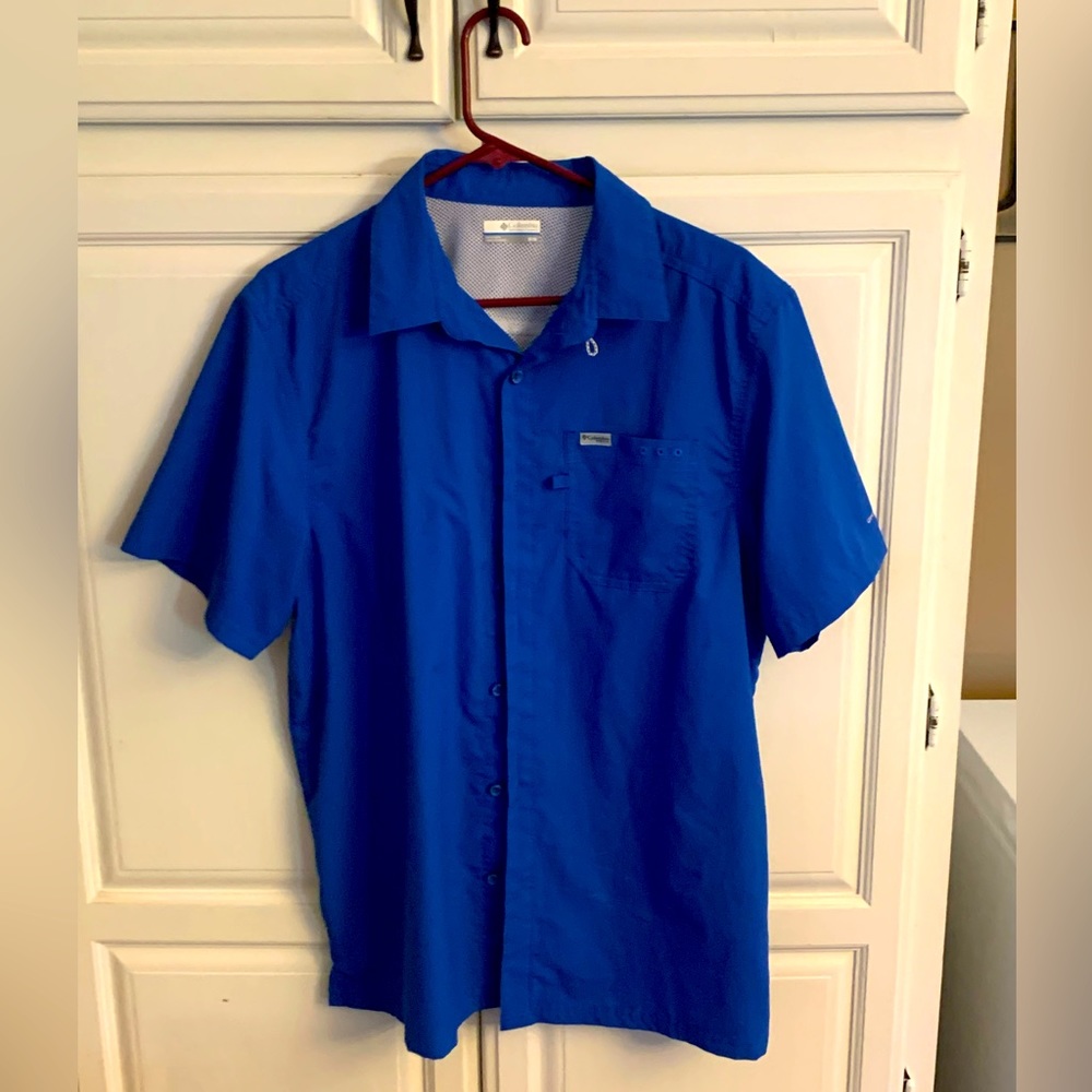 Columbia Sports Company , Blue , Short Sleeve , Button up shirt
